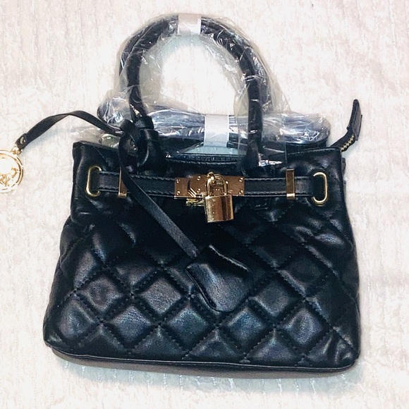Bagley Mischka Handbags - Bagley Mischka Elegant Black Quilted mini Handbag with crossbody NWT